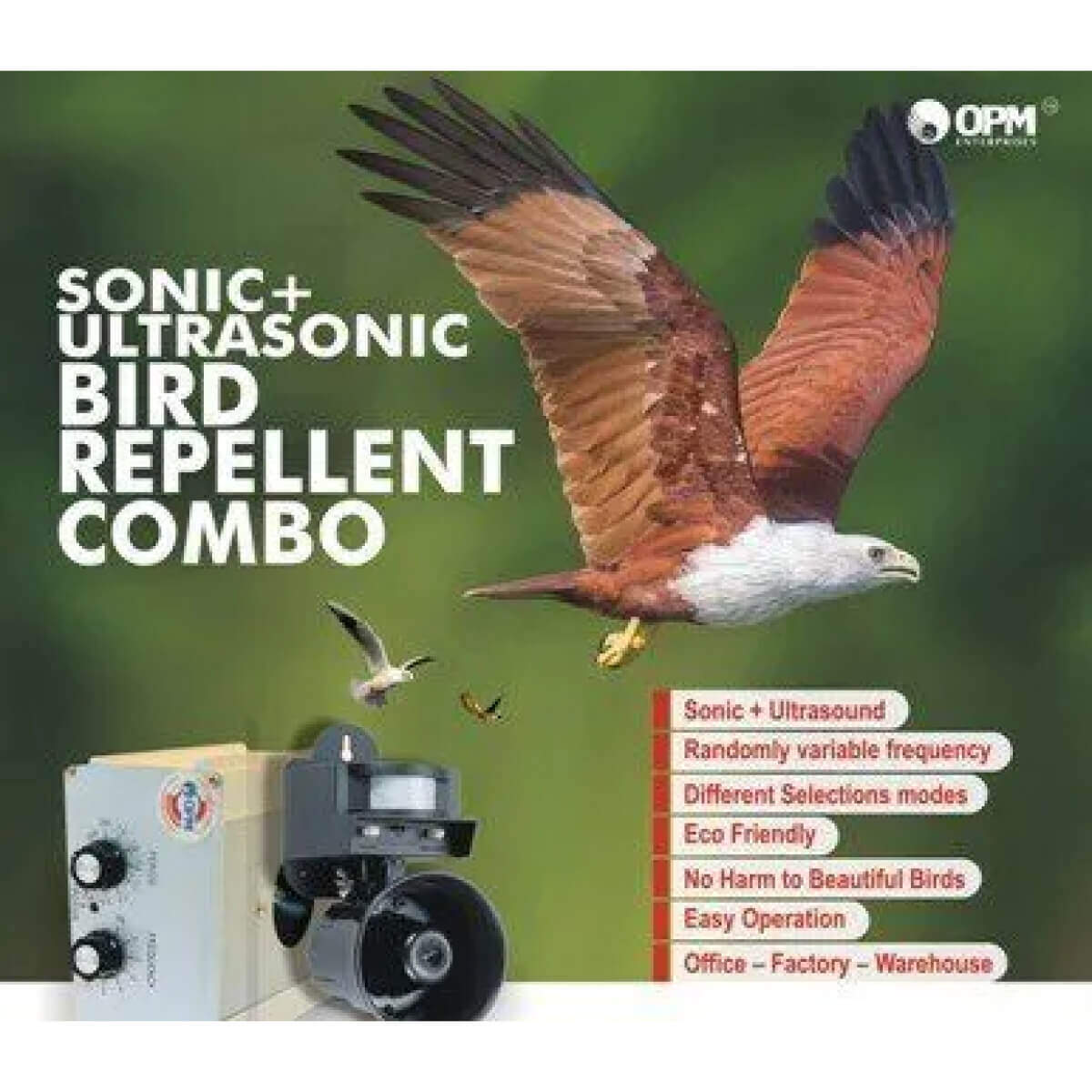 Bird Repellent - Combo - Conceptmart Sonic Ultrasonic for factory