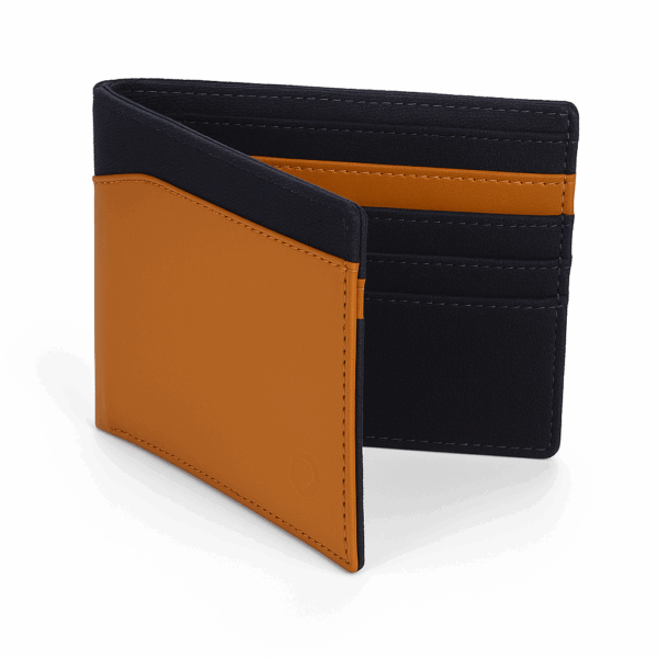 LeafFold Prosper Wallet - Tan + Navy Blue